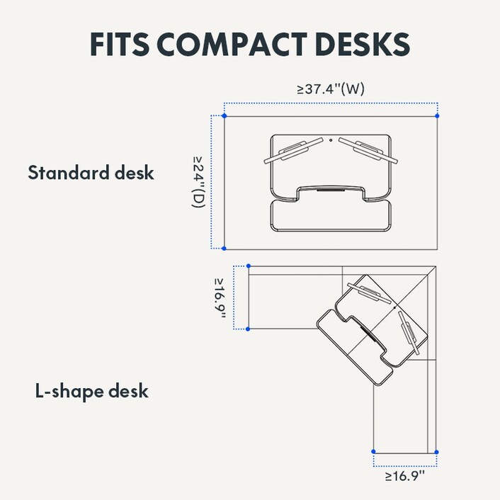 Motorized AlcoveRiser Standing Desk Converters EM7MB 36